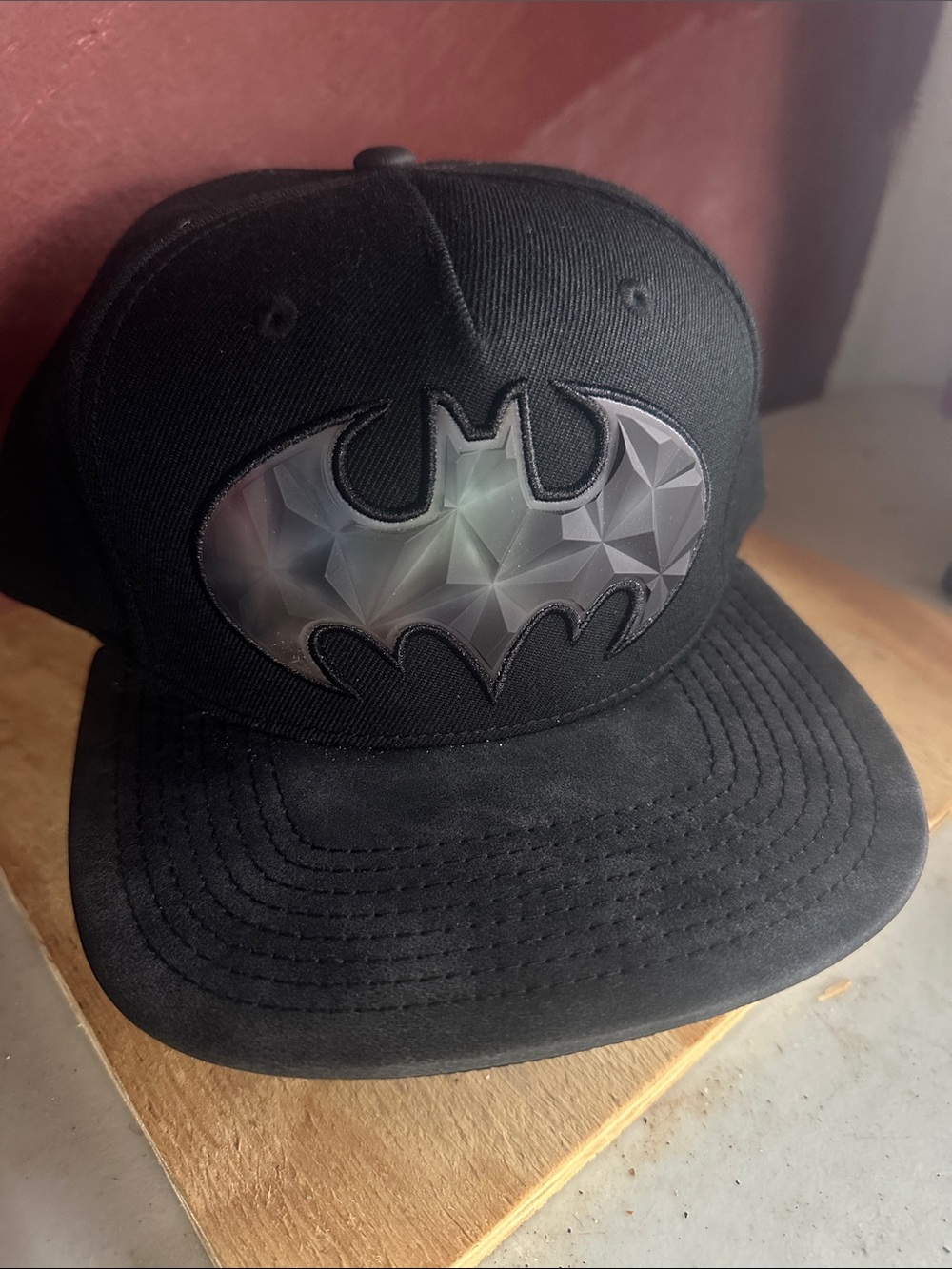 Dark Knight Gray charcoal black washed Snapback hat super heroes dc comics new
